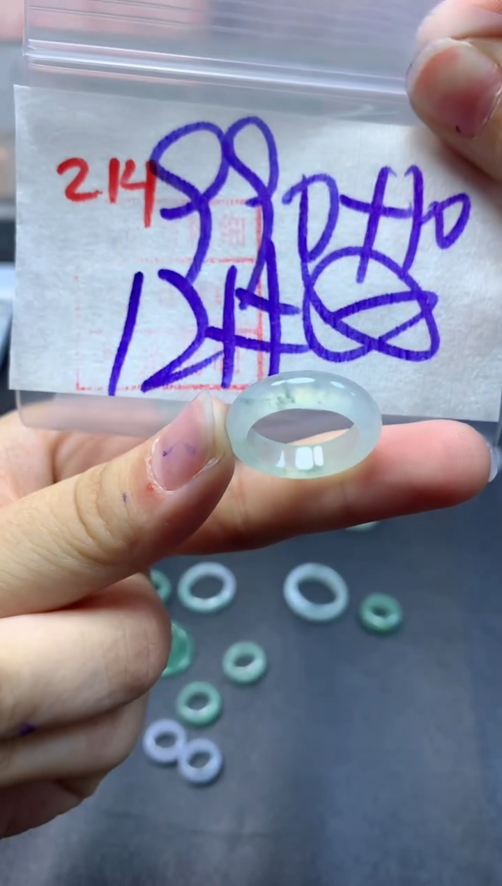 定制翡翠未镶嵌戒圈12#109毛货需精细抛光 