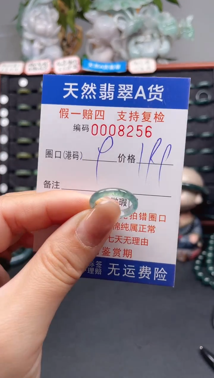 未镶嵌戒指翡翠9*8256