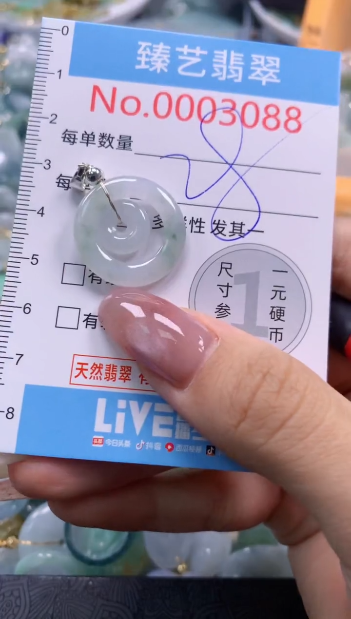 翡翠未镶嵌颈饰3088