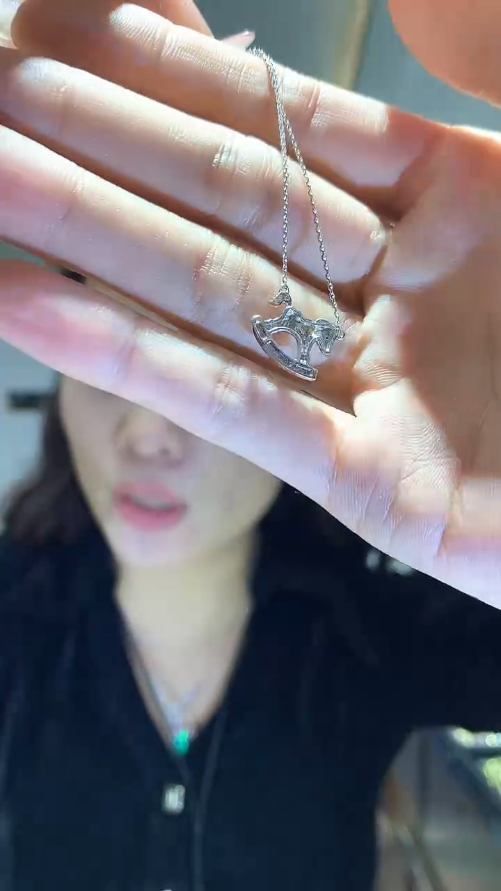 【闪购商品】钻石项链18K金镶嵌项链