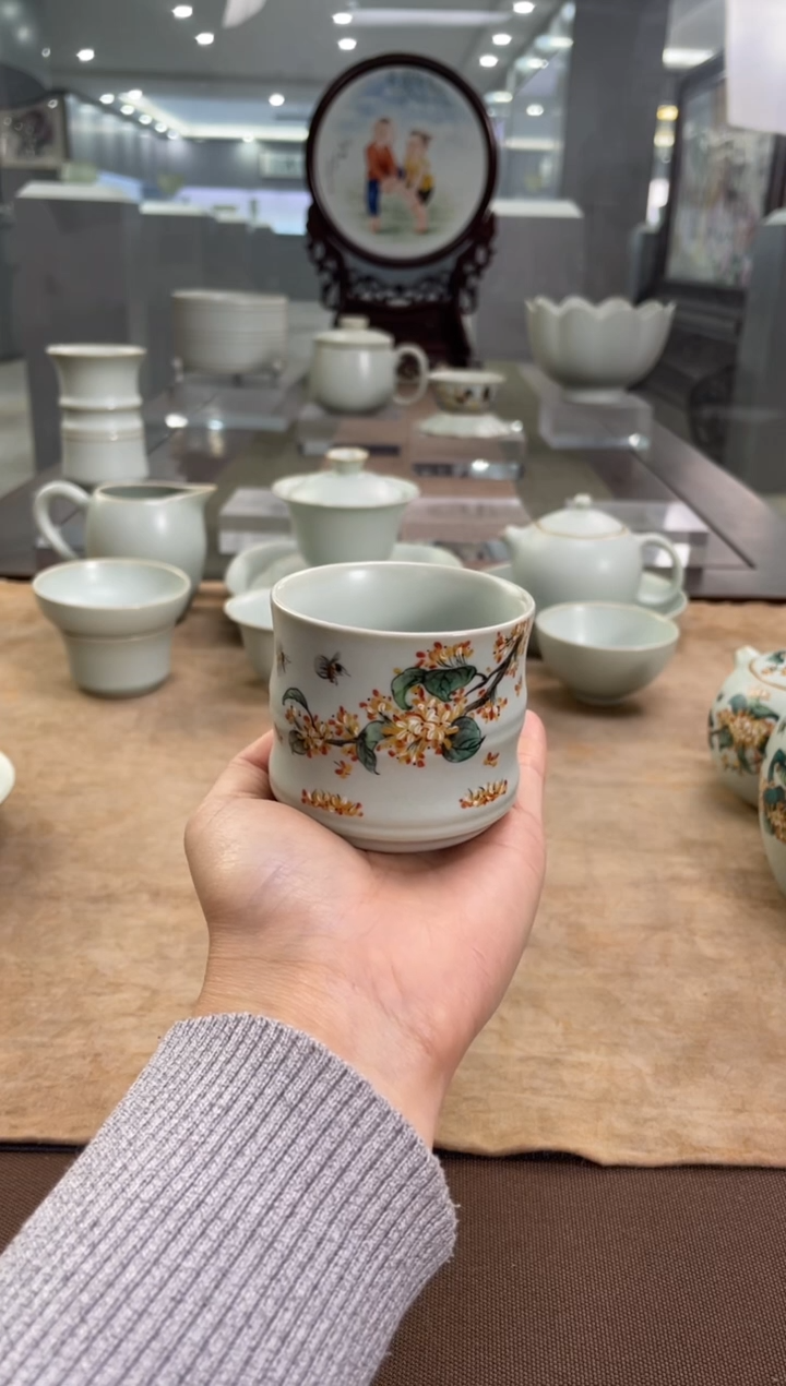 【闪购商品】余秀华手绘空竹杯（桂花）