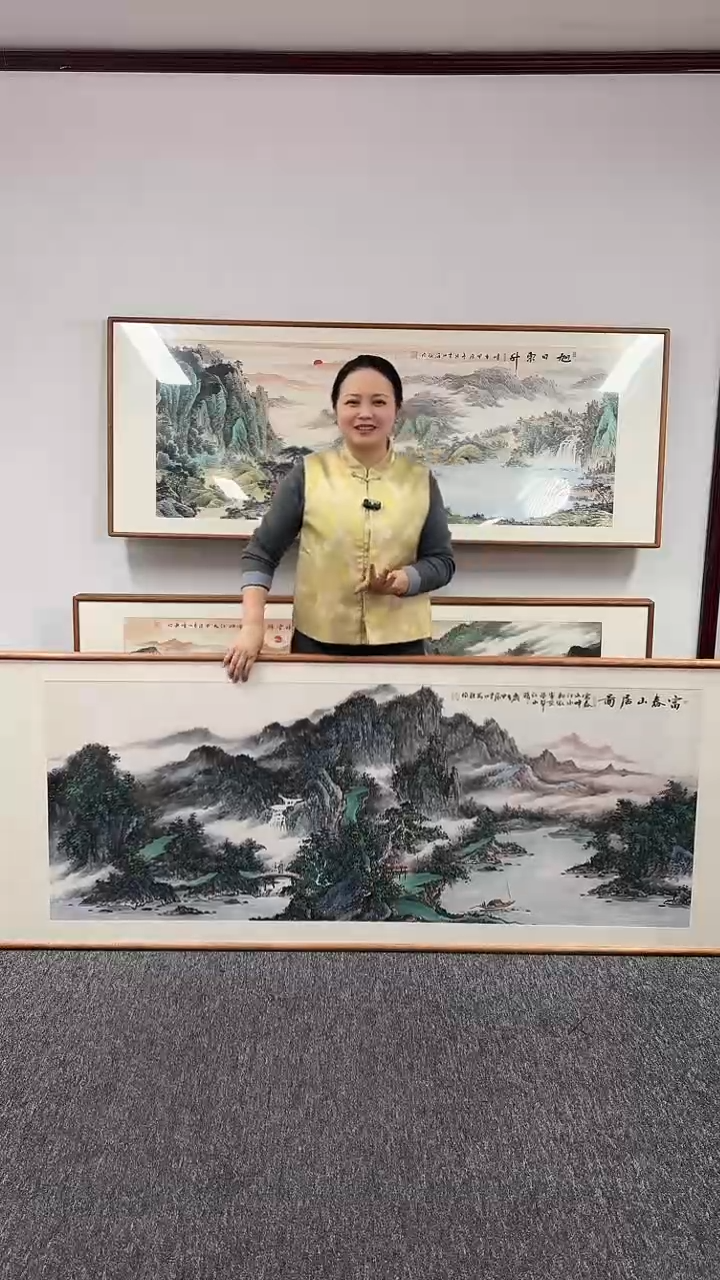 【闪购商品】国画富春山居图210*80陈万语老师