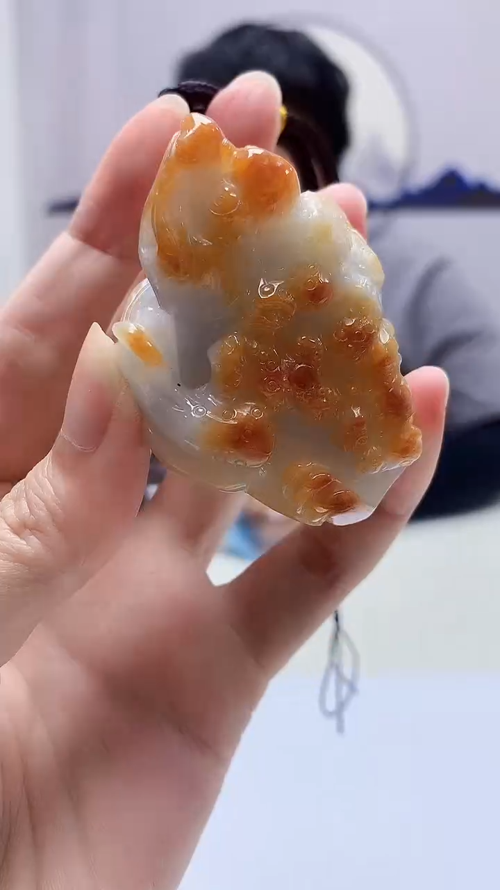 定制翡翠未镶嵌5060zm-毛货挂件89