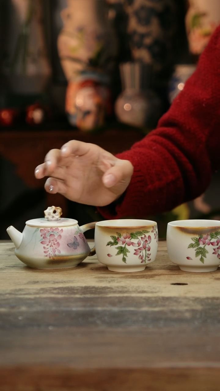 【闪购商品】瓷片景德镇纯手工釉下彩精品茶具