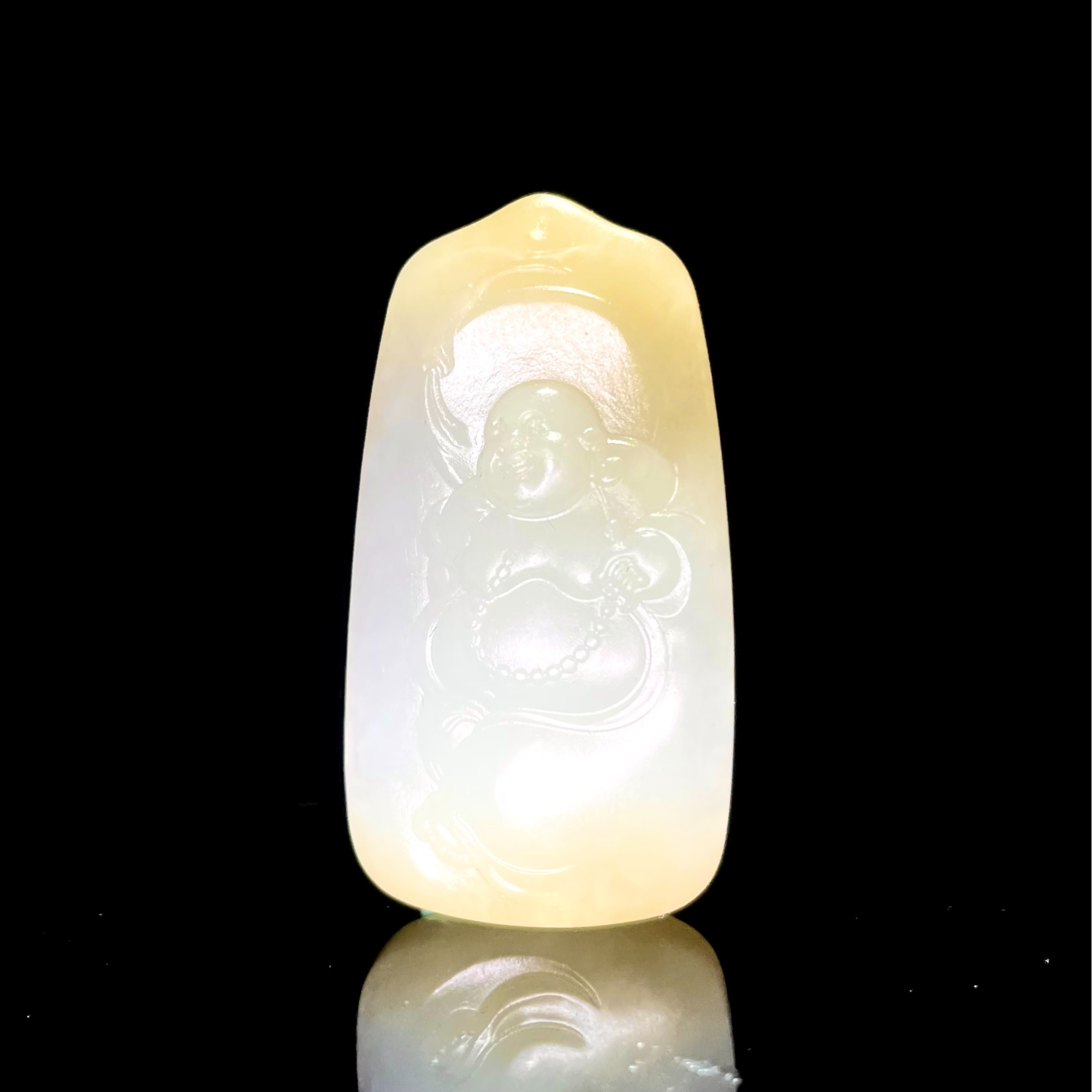 A03-笑纳百福弥勒 和田玉