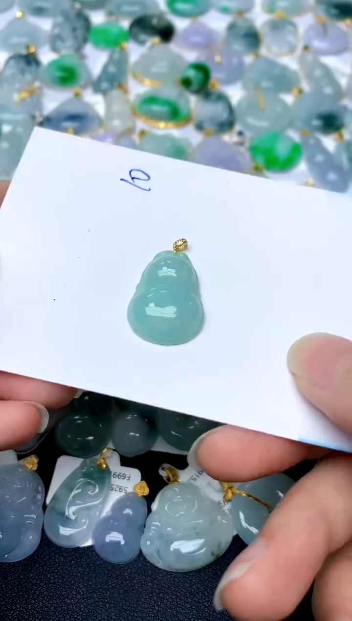 【闪购商品】翡翠颈饰18K金镶嵌10天然A货翡翠