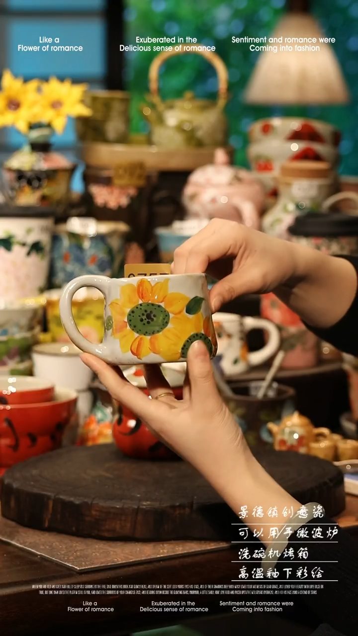 陶瓷景德镇高温釉下彩手工手绘款式@A0757@