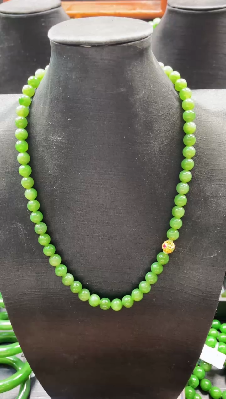 【闪购商品】和田玉项链18K金镶嵌多样性发一