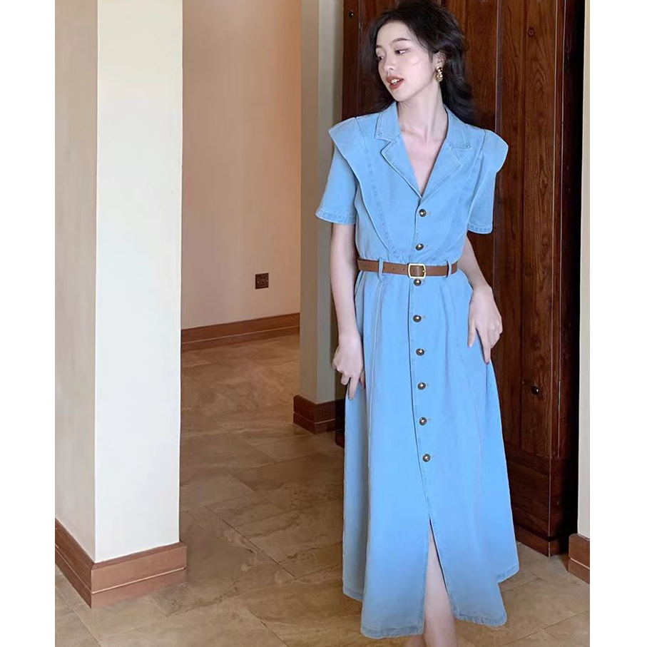 牛仔连衣裙过款瑕疵链接，默认瑕疵，介意千万不要拍以直播为准