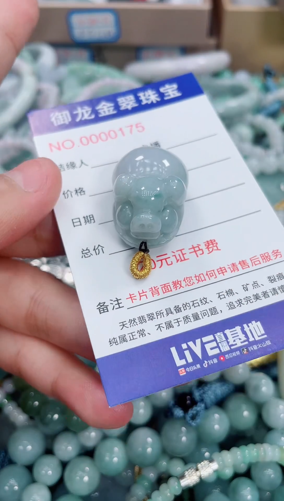 翡翠未镶嵌颈饰026