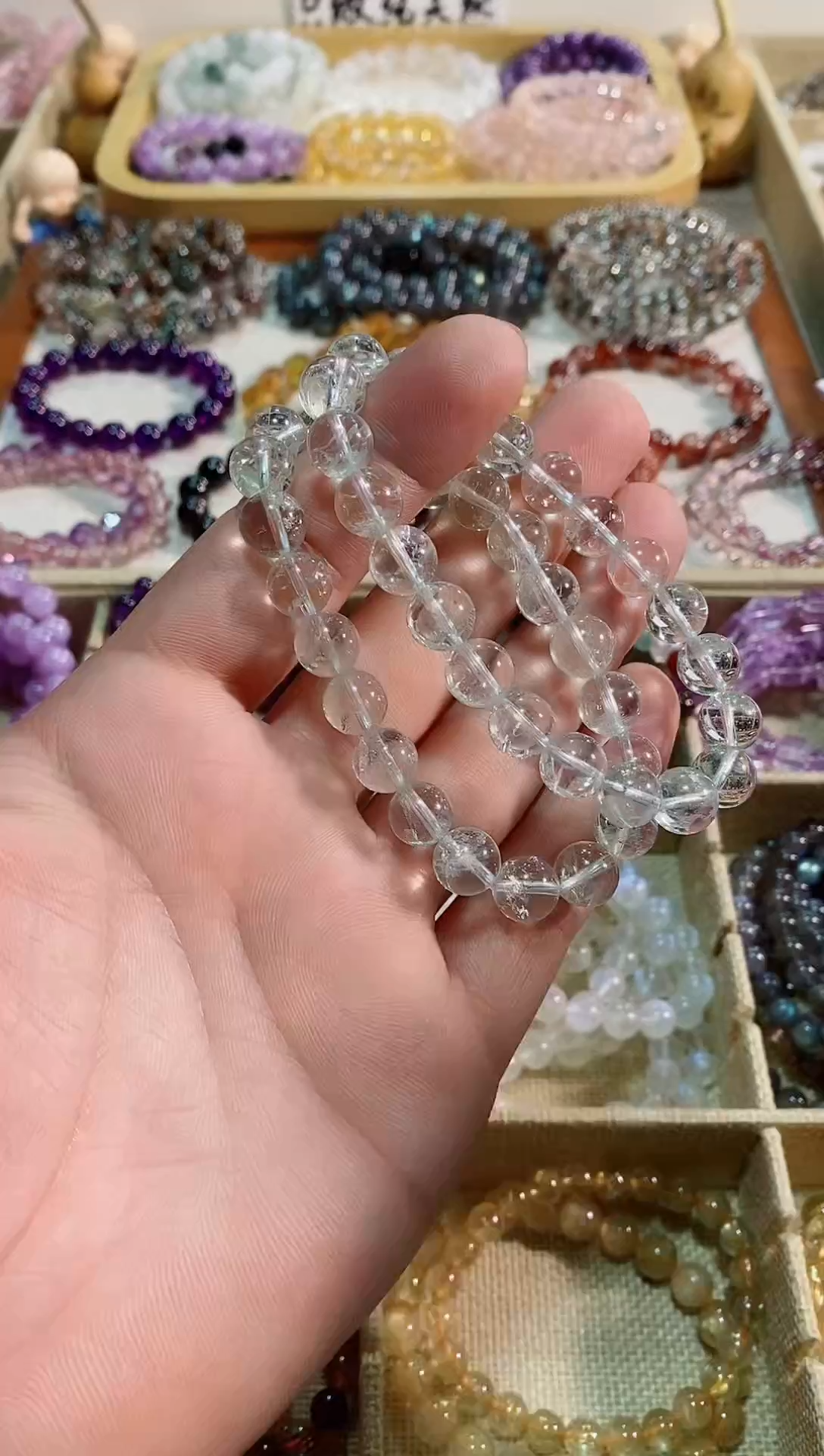 【闪购商品】绿水晶手链未镶嵌绿阿赛9M+（多样性发其一）