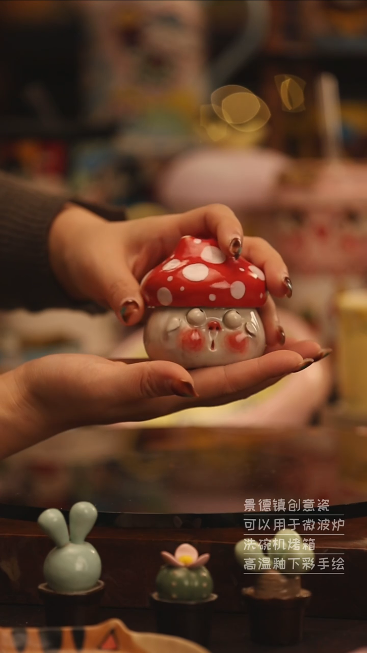 陶瓷景德镇可爱陶瓷釉下彩绘设计师款