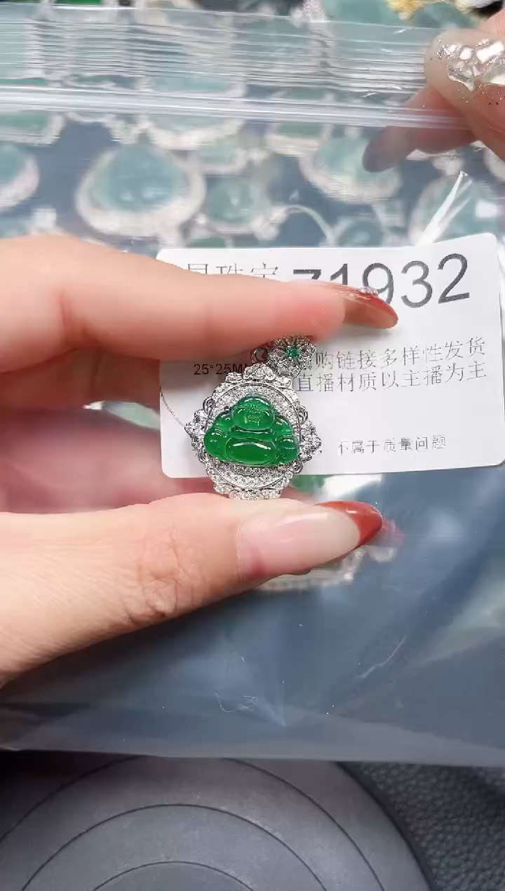 【闪购商品】翡翠颈饰未镶嵌赠皮绳1932