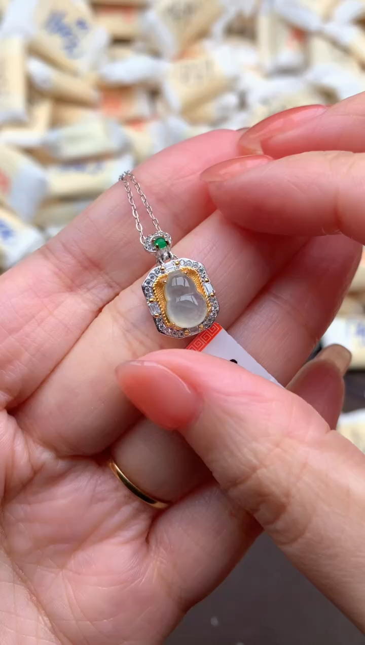 【闪购商品】翡翠挂件银S925镶嵌一