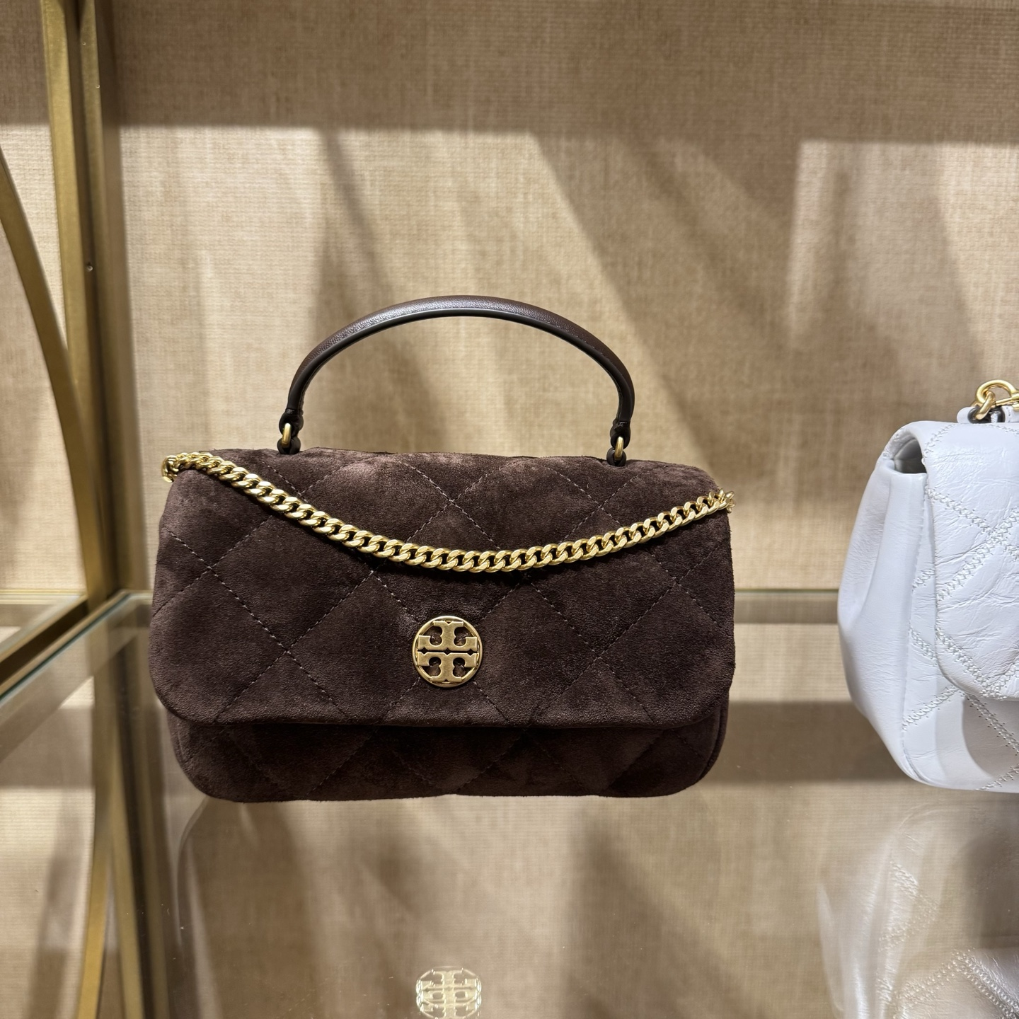 Tory Burch 汤丽柏琦 Willa 棕色 小号单肩包20*13*6CM