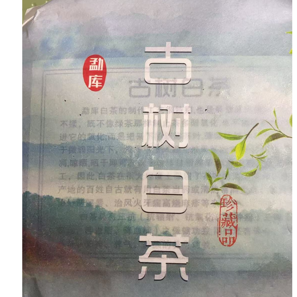 2024年章外古树白茶普洱茶饼357克2饼--【7号】