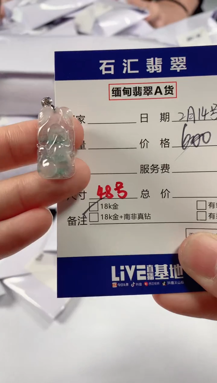 【闪购商品】翡翠颈饰18K金镶嵌11111111