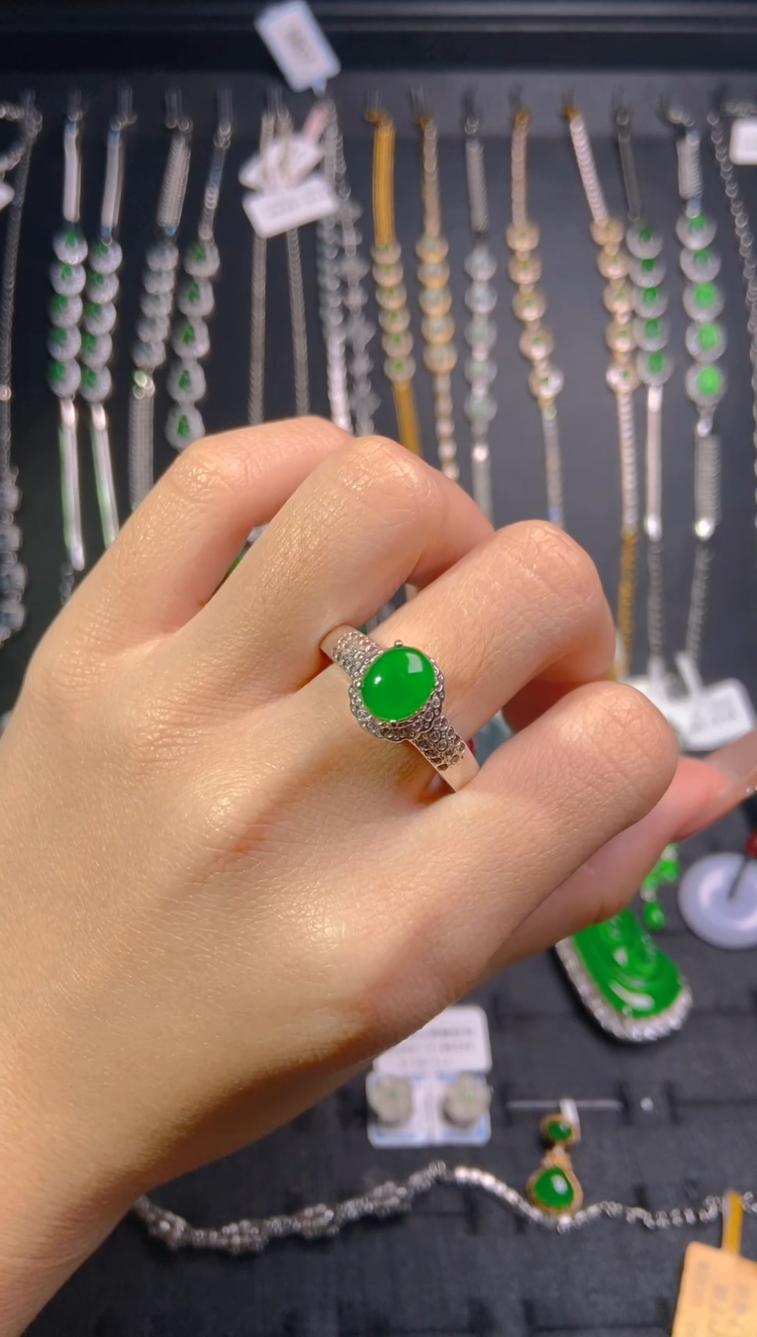 【闪购商品】翡翠戒指未镶嵌天然翡翠A货83