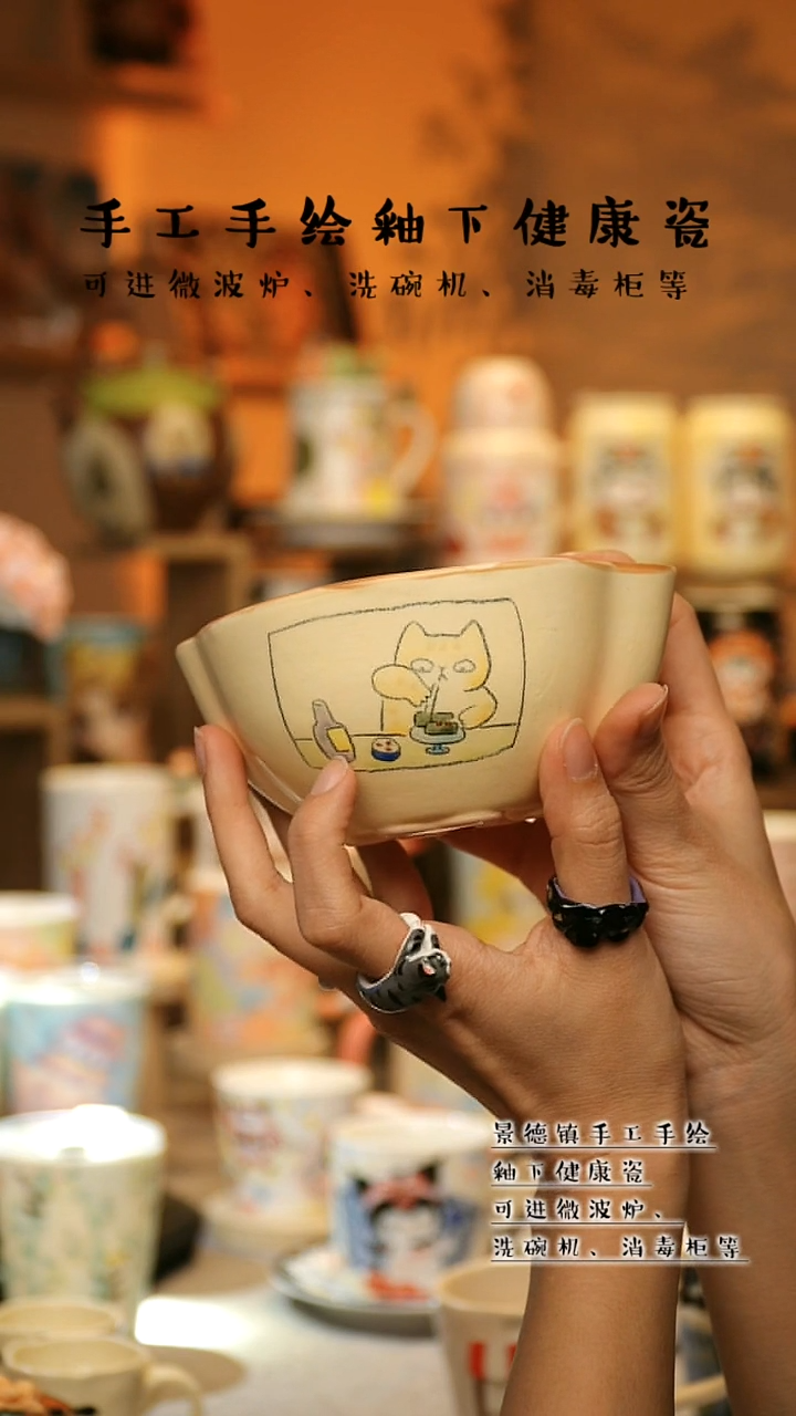 【闪购商品】杯陶瓷景德镇高温釉下彩&A625