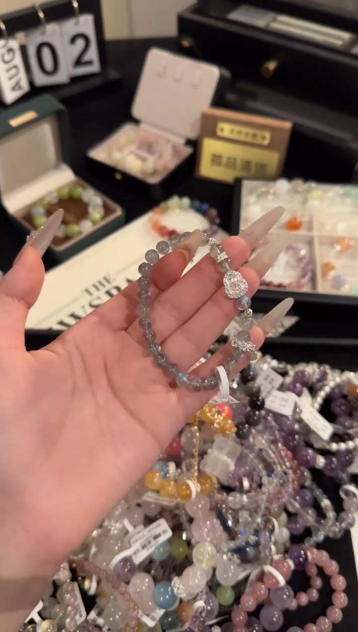水晶手链合金灰月光x2096