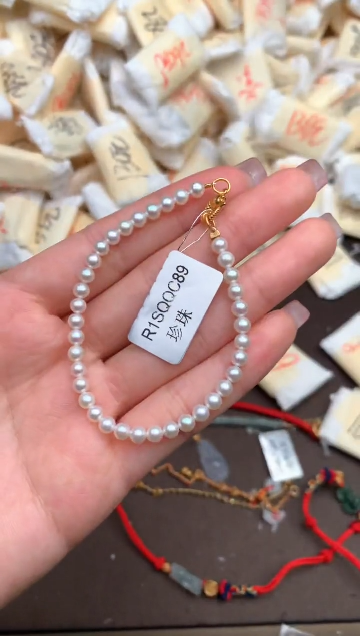 【闪购商品】淡水珍珠手绳银S925镶嵌 — 