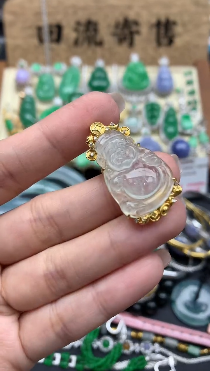 【闪购商品】翡翠颈饰18K金镶嵌476-中国好珍宝