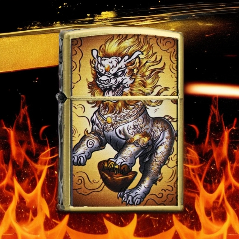 ZORRO 青铜金狮复古造型防风打火机男士节日礼物原装正品