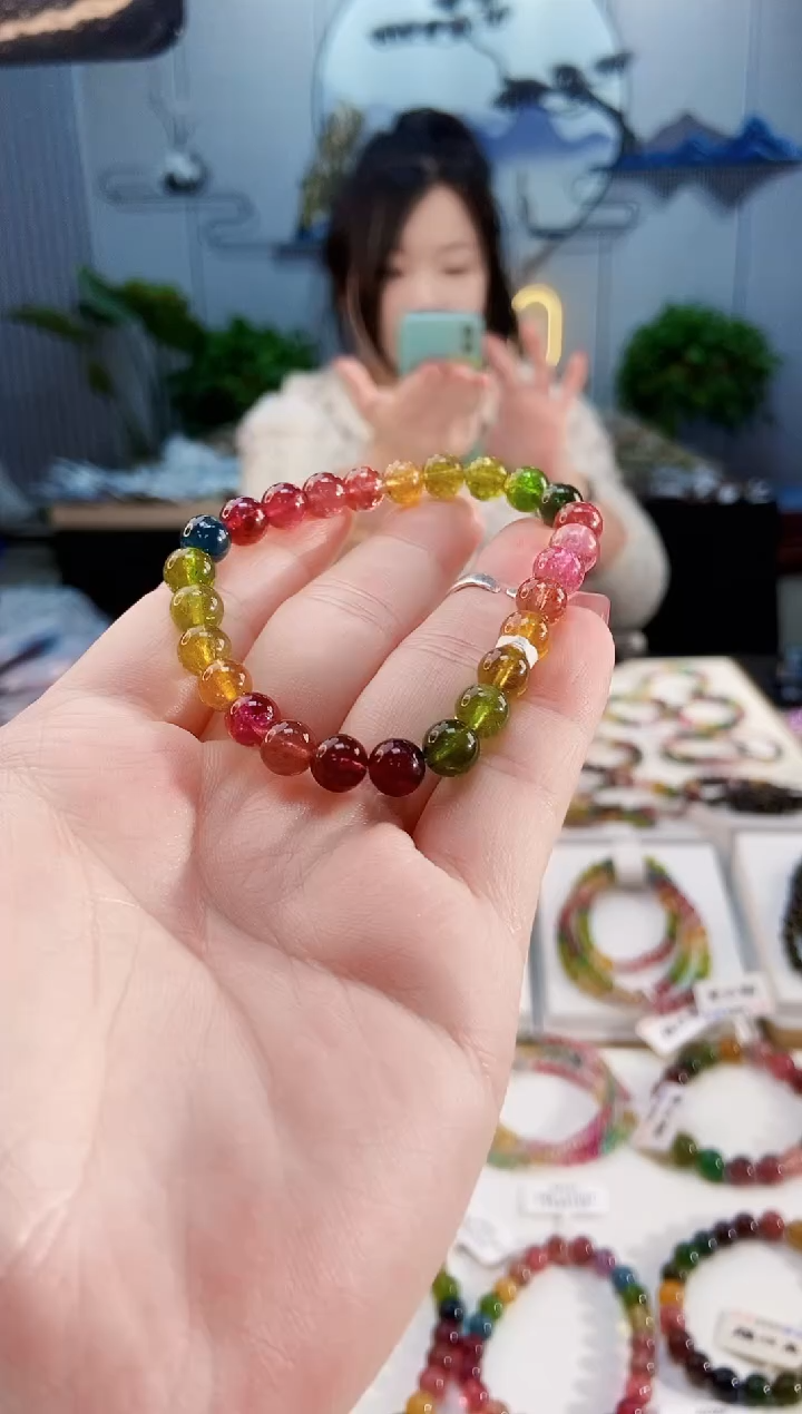 【闪购商品】碧玺手链未镶嵌G2400单圈颜色微差发1