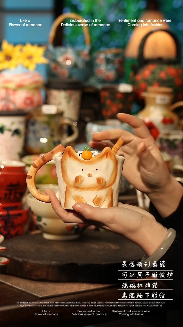 陶瓷景德镇高温釉下彩手工手绘款式@A0755@