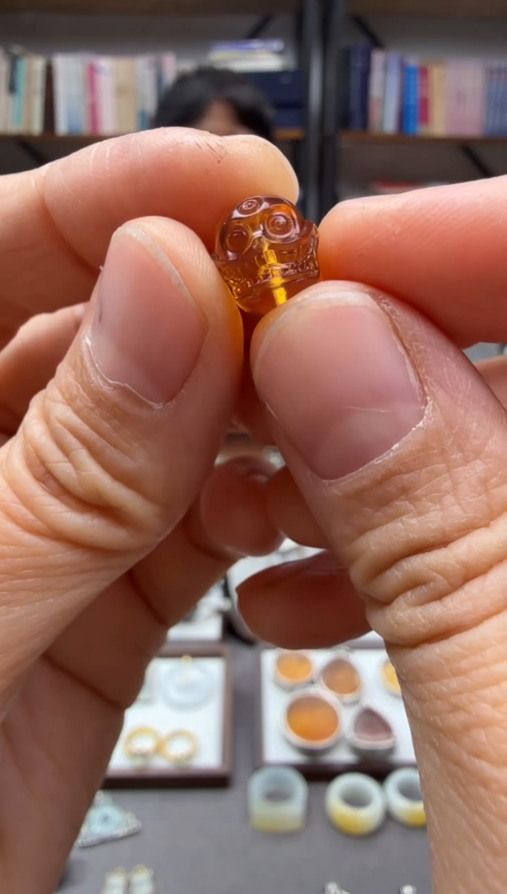 琥珀颈饰未镶嵌雨*配珠6-10