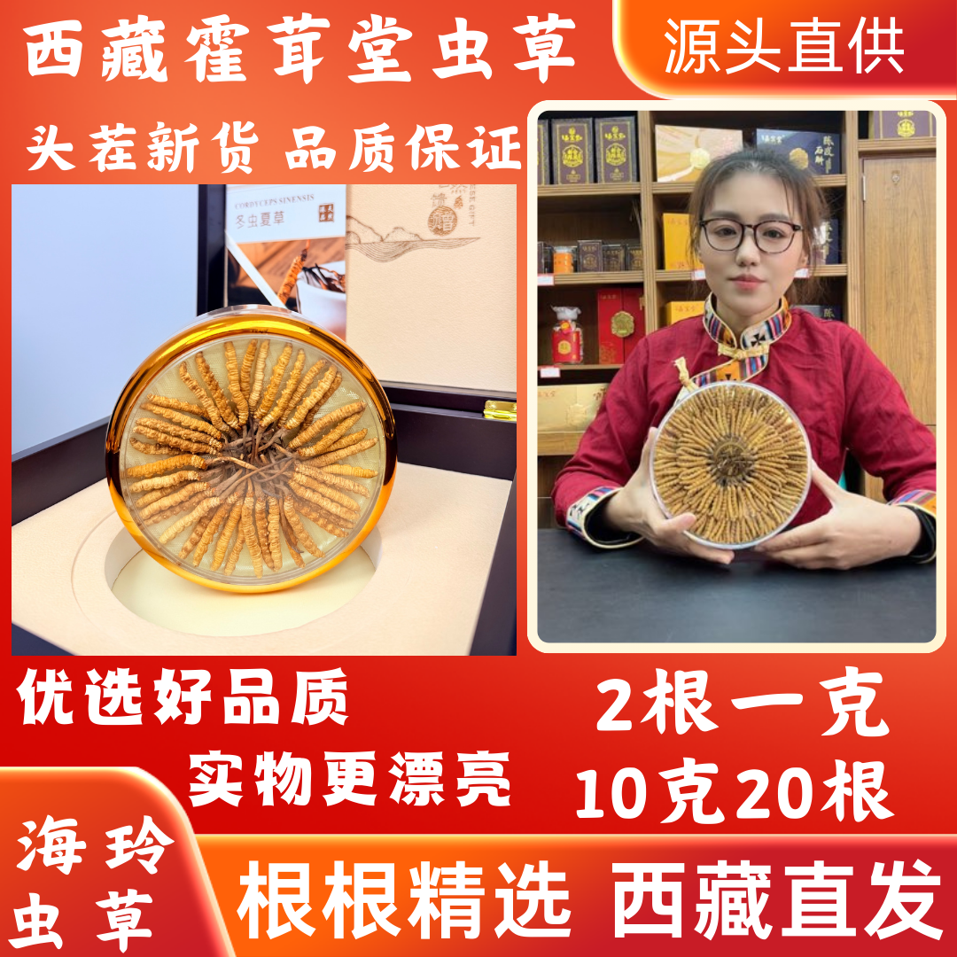 冬虫夏草 10克20根装 2根/克 大草规格 西藏源头直发