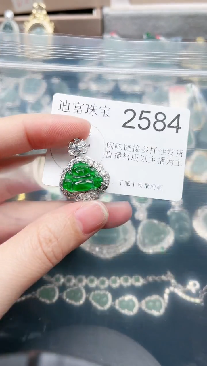 【闪购商品】翡翠颈饰未镶嵌2584赠皮绳