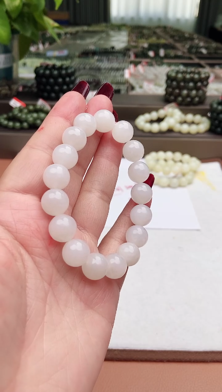 【闪购商品】和田玉手串未镶嵌纯天然和田玉新疆05于阗12