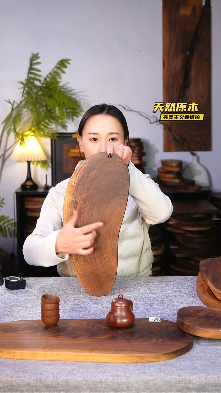 木北美黑胡桃原木.干裂疤结不属于商品质量问题完美主义者慎拍