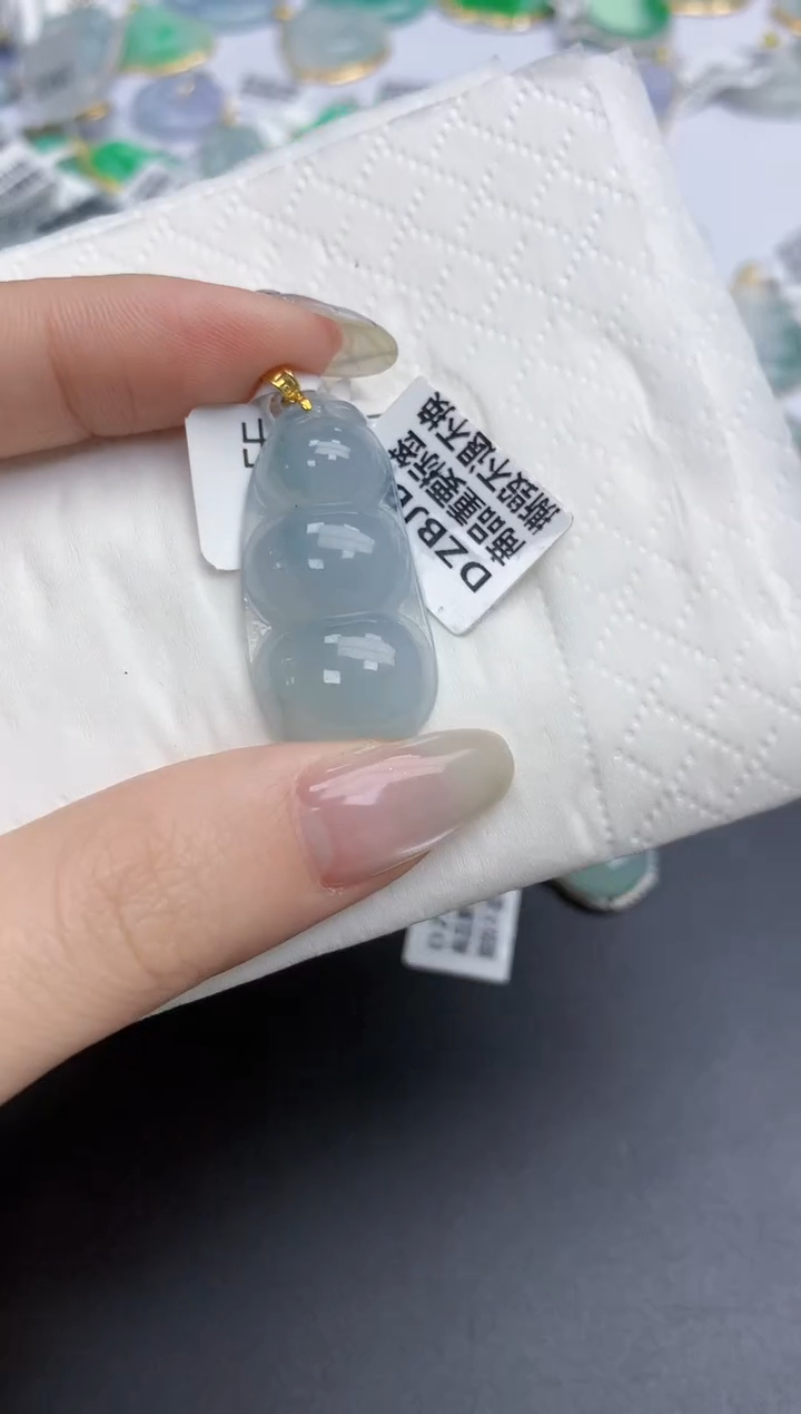 【闪购商品】翡翠颈饰18K金镶嵌天然缅甸翡翠A货