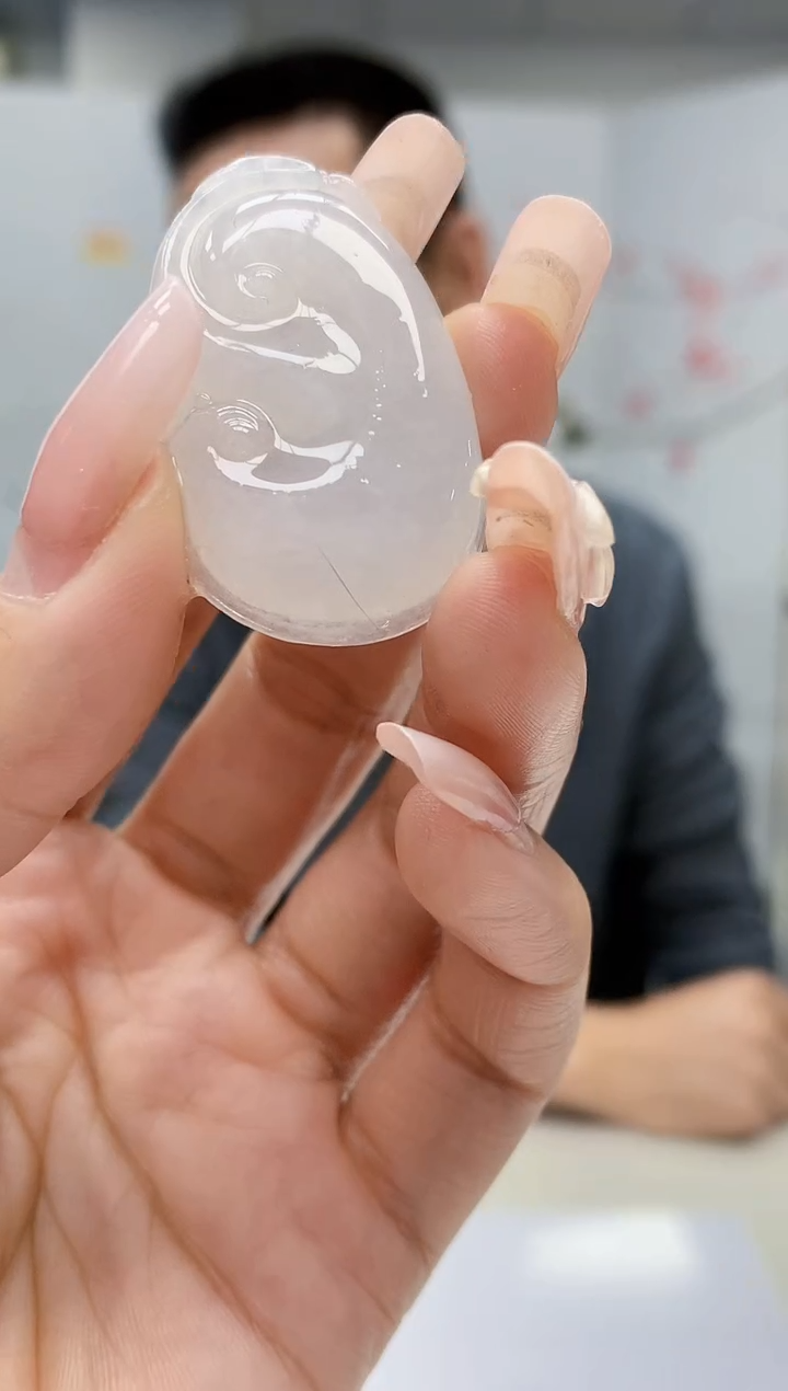 【闪购商品】定制翡翠未镶嵌3916lr-毛货挂件72