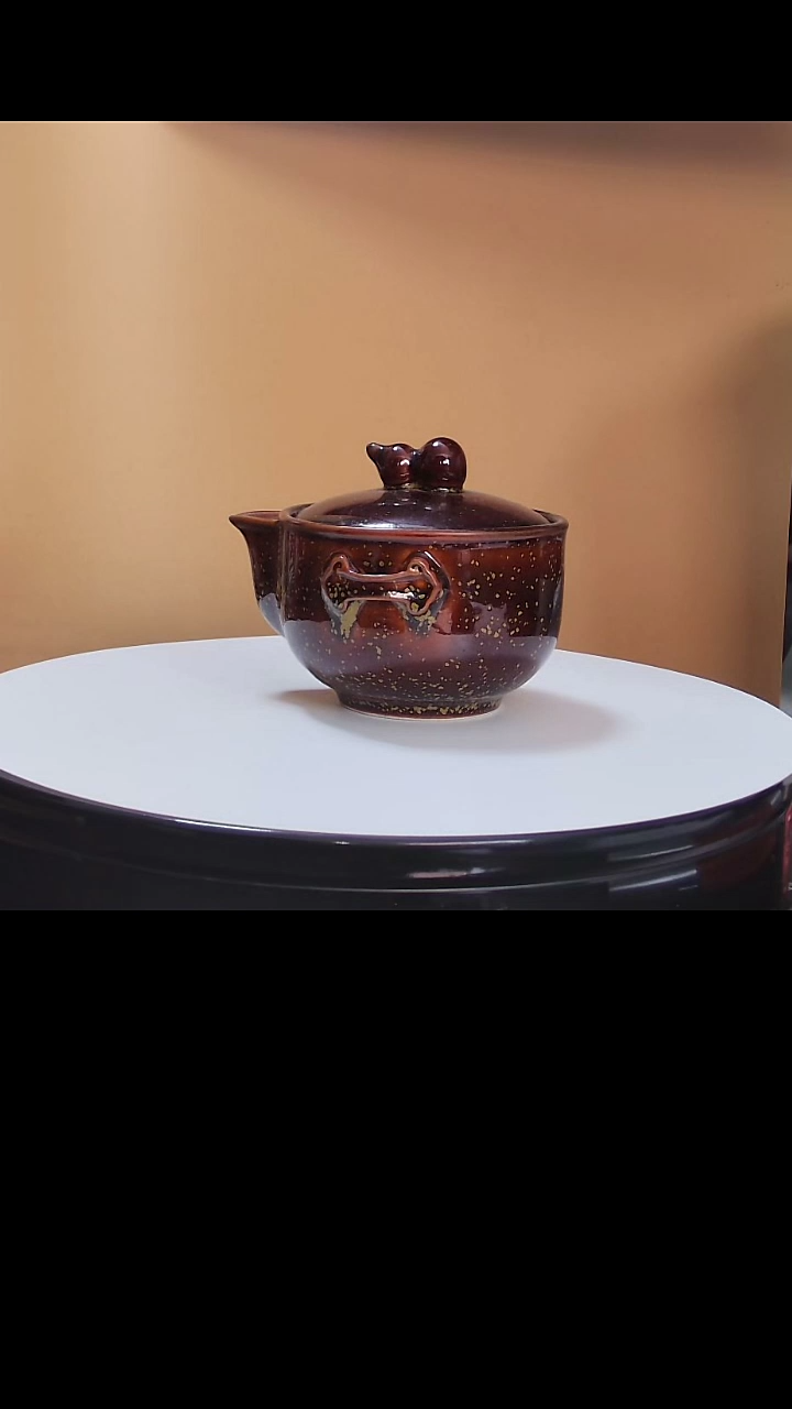 【闪购商品】宝瓶泥金万点手抓壶