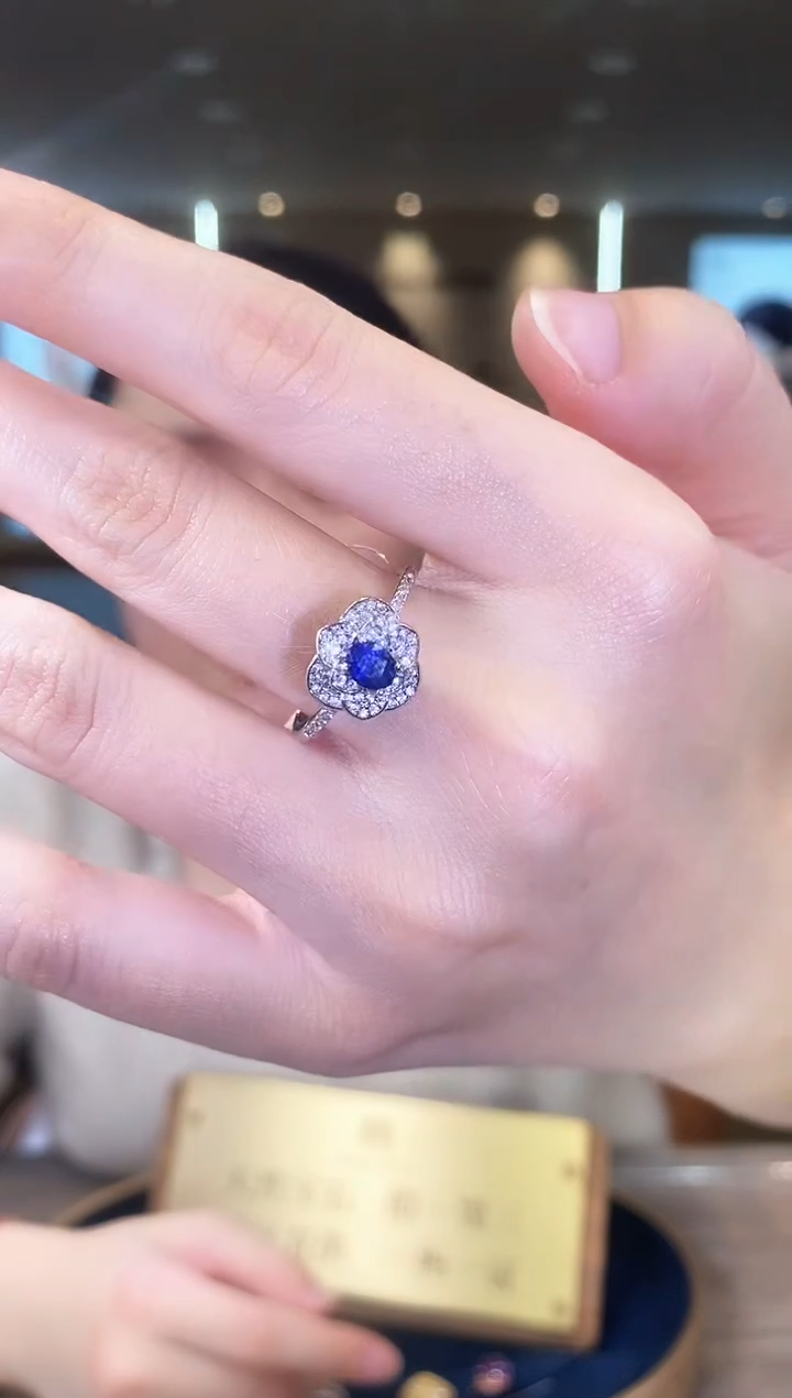 【闪购商品】蓝宝石戒指银S925镶嵌05