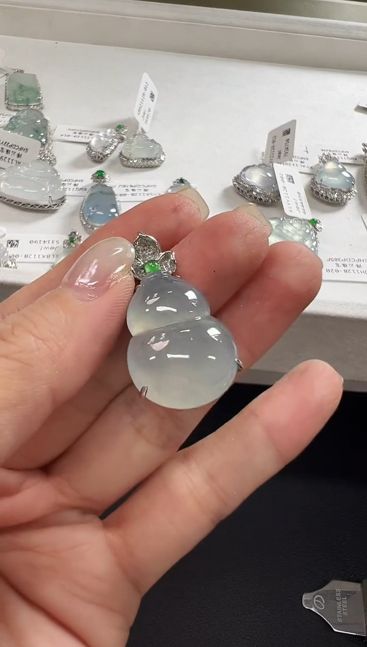 颈饰18K金镶嵌翡翠KYC1130-025