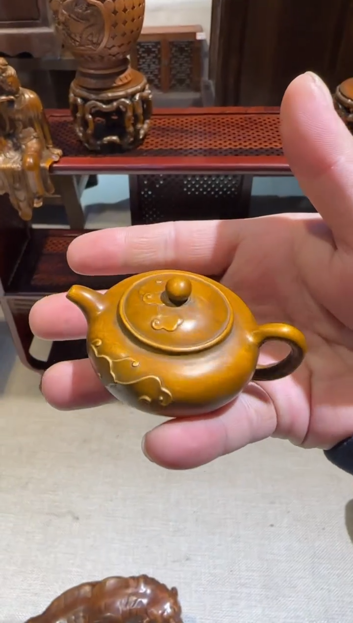 木小叶黄杨木  把把壶