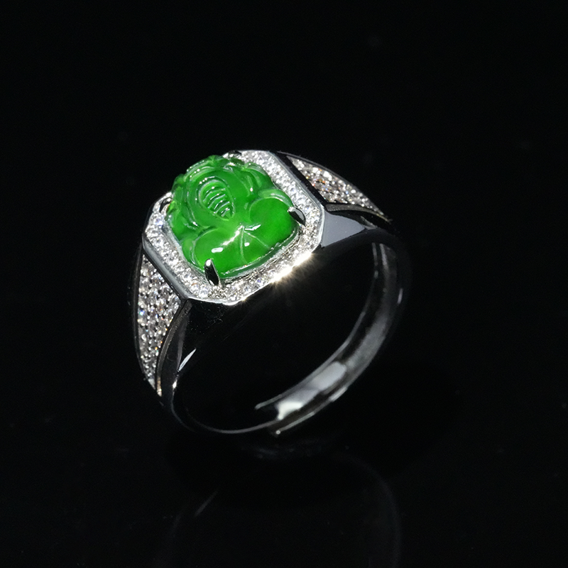 【小胖翡翠】天然翡翠貔貅戒指A货翠绿轻奢精致日常百搭-多样性发1