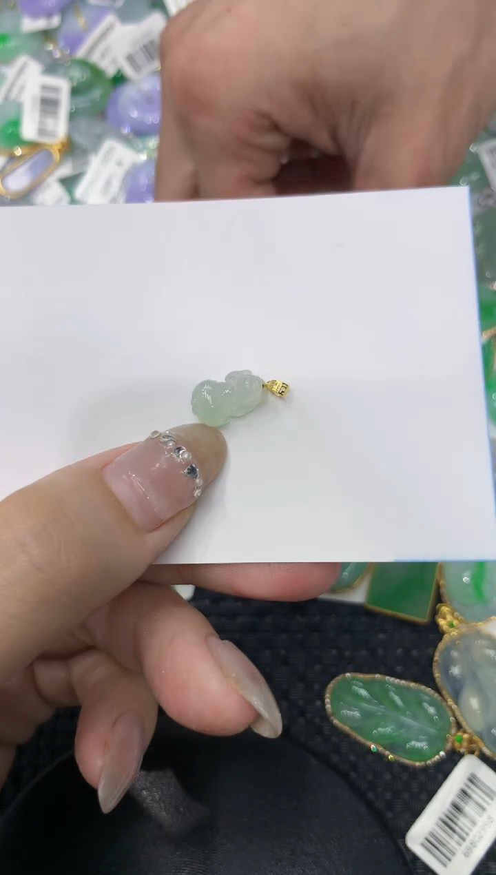 【闪购商品】翡翠颈饰18K金镶嵌2222222222