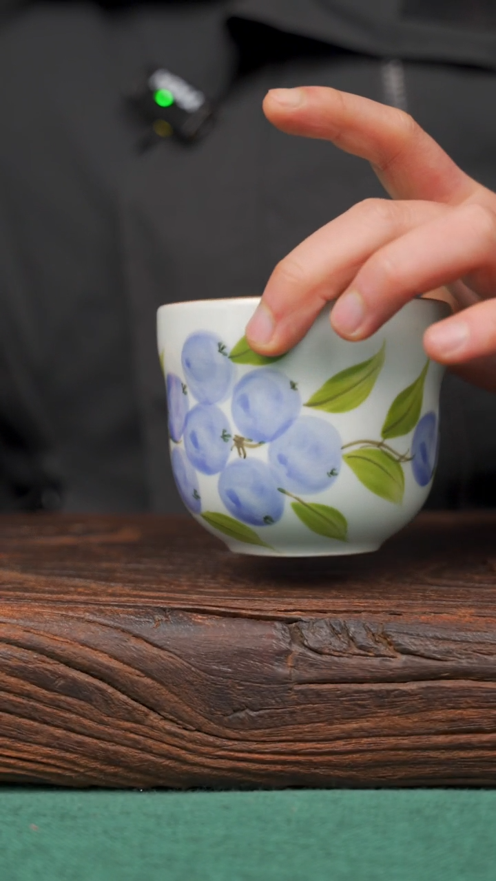 【闪购商品】瓷片86景德镇杯釉下手工手绘瓷器