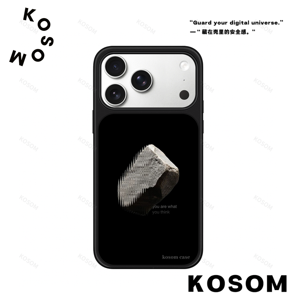 石核切片磨砂磁吸黑边苹果16promax/15小众高级防摔17pro防摔