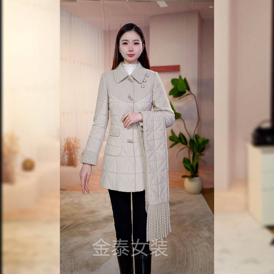 【鎏熙女装】25A-930时尚加棉外套修身洋气显档次女秋冬季外套3