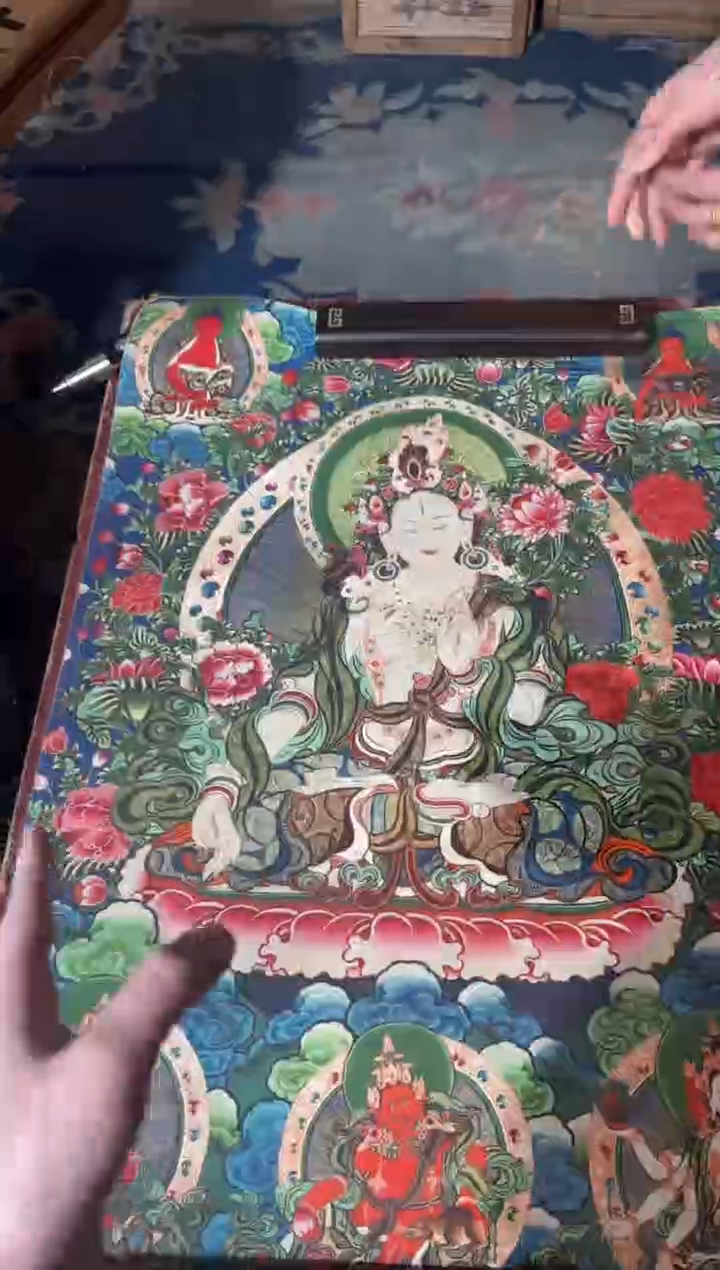 卷轴画龙妹唐卡直播tk16