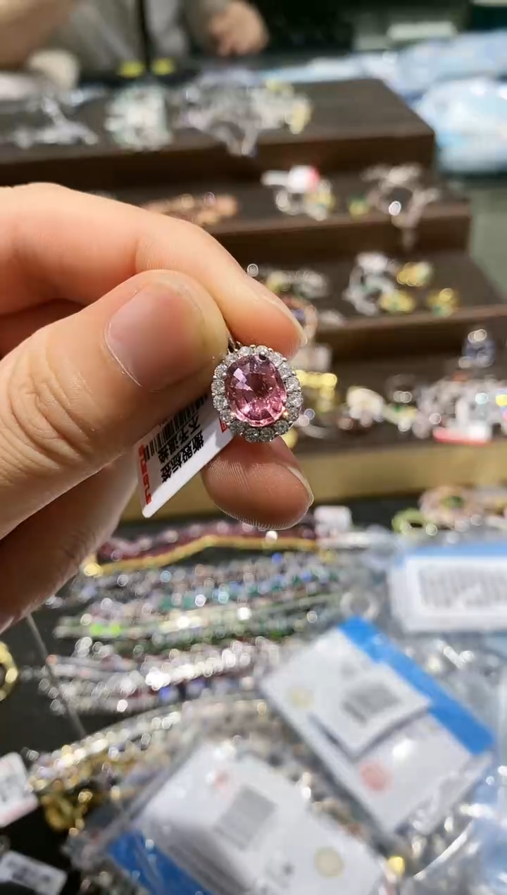 【闪购商品】碧玺颈饰银S925镶嵌吊坠