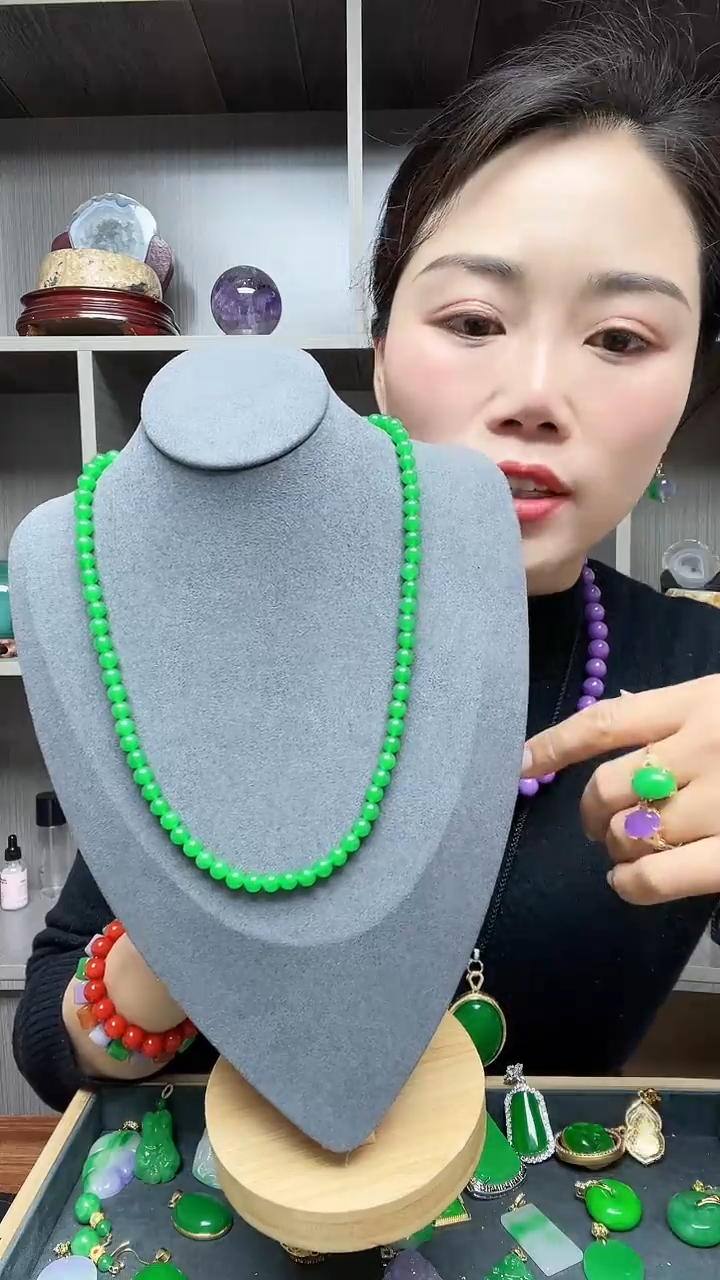 【闪购商品】翡翠项链14K金镶嵌项链