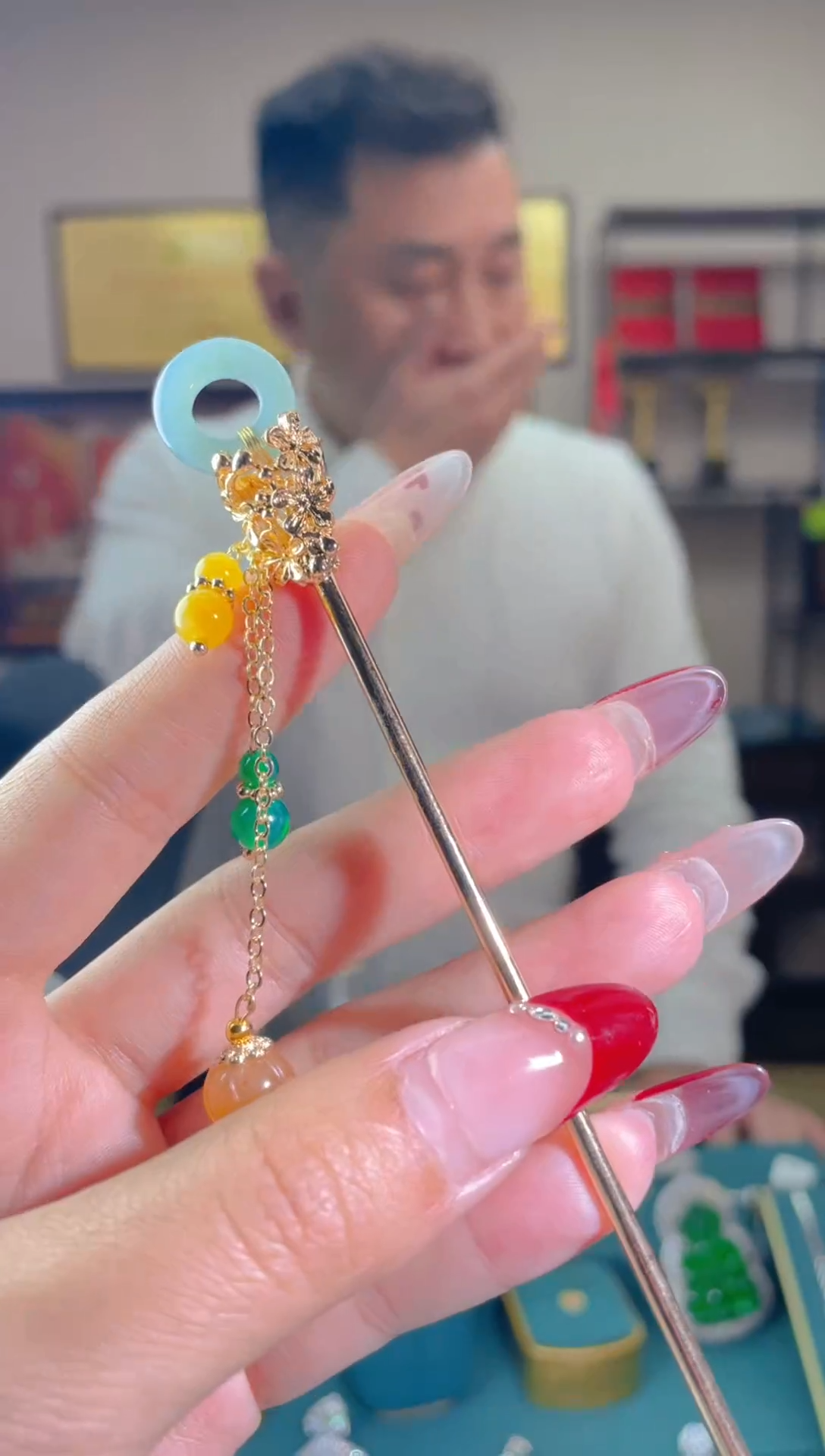 【闪购商品】翡翠发簪未镶嵌天然A货翡翠多样性发一