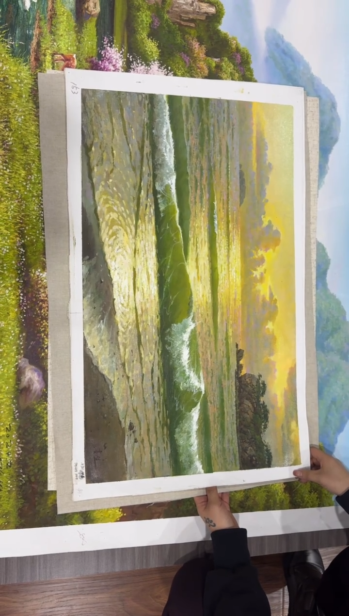 油画【12号】约50*70cm丨朝鲜原创纯手绘孤品油画丨顺丰包邮